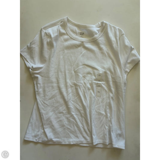 Top Short Sleeve By Gap In White, Size: Xxl