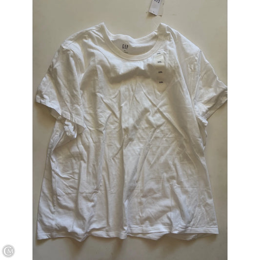 Top Short Sleeve By Gap In White, Size: Xxl