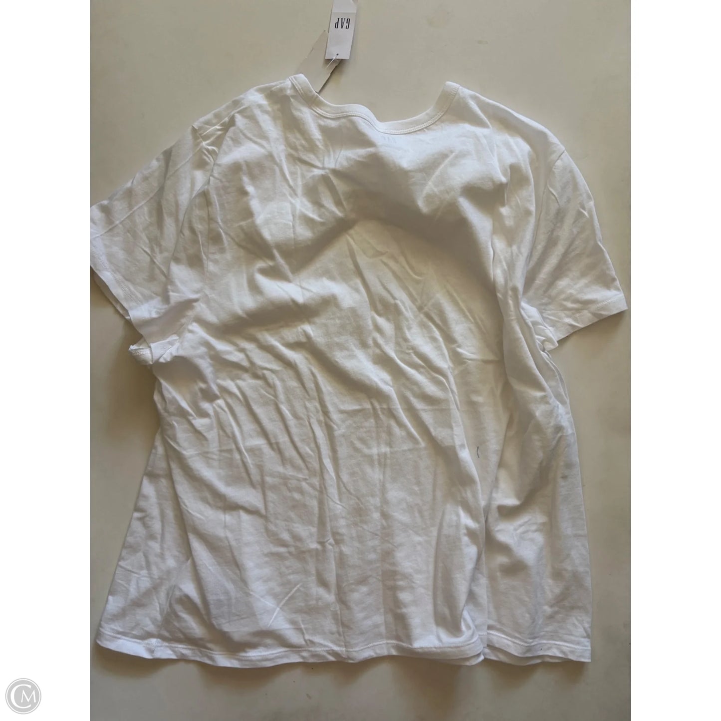 Top Short Sleeve By Gap In White, Size: Xxl