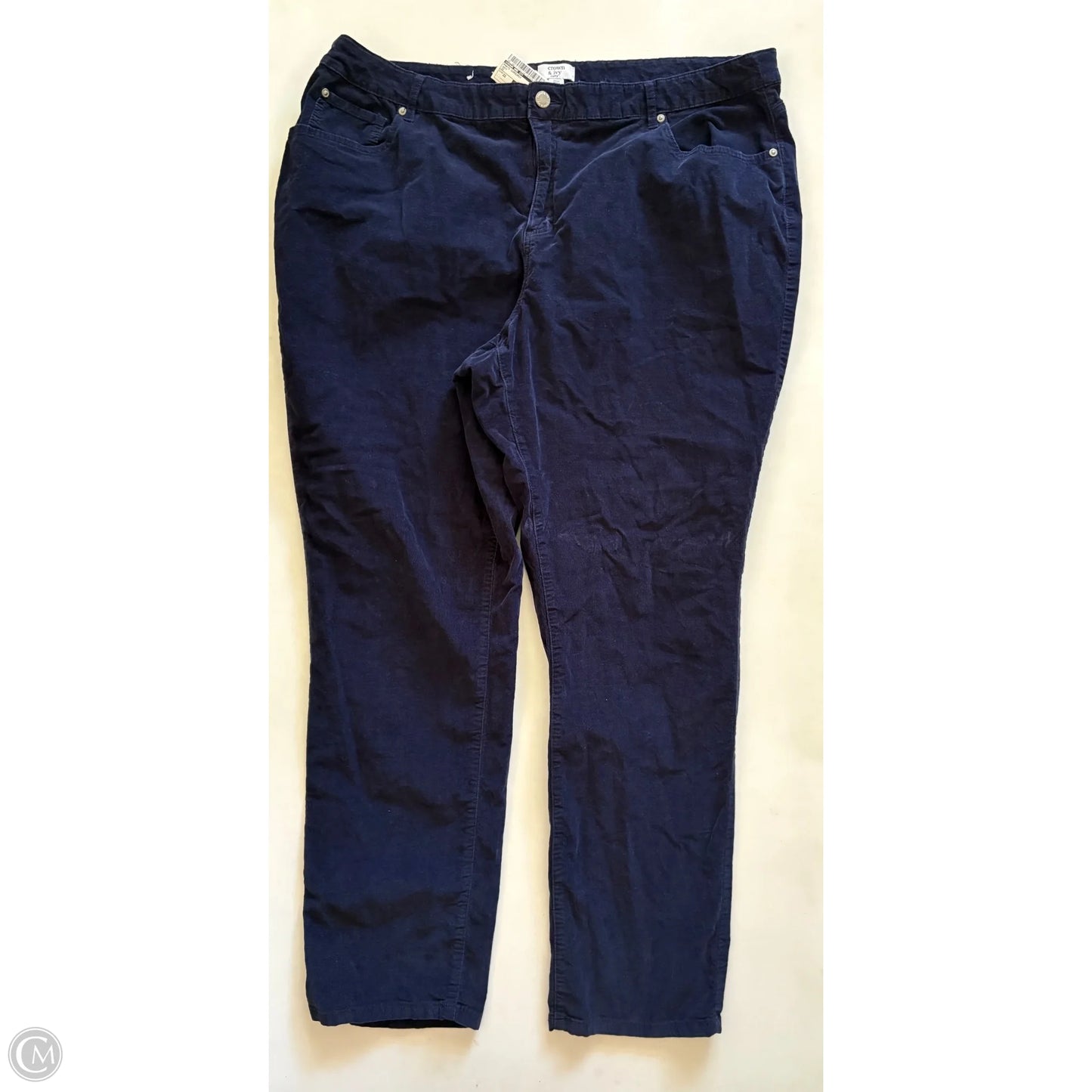 Pants Corduroy By Crown And Ivy In Navy, Size: 22