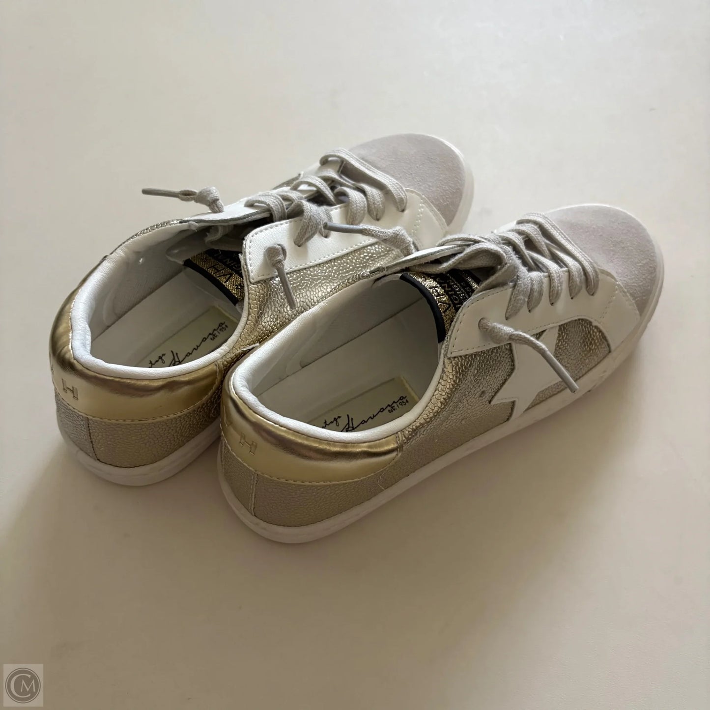 Shoes Sneakers By Vintage Havana In Gold & White, Size: 7