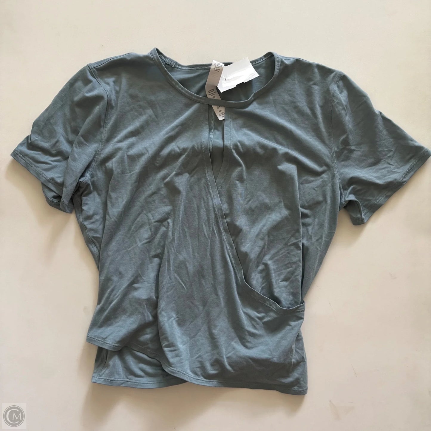 Athletic Top Short Sleeve By Lululemon In Blue, Size: 6