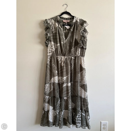 Dress Casual Midi By Philosophy In Green, Size: 1x