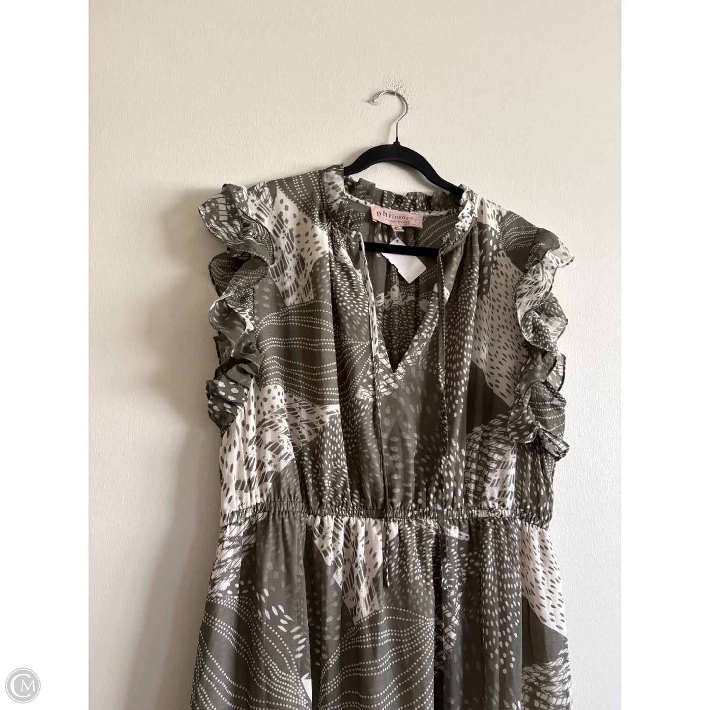 Dress Casual Midi By Philosophy In Green, Size: 1x