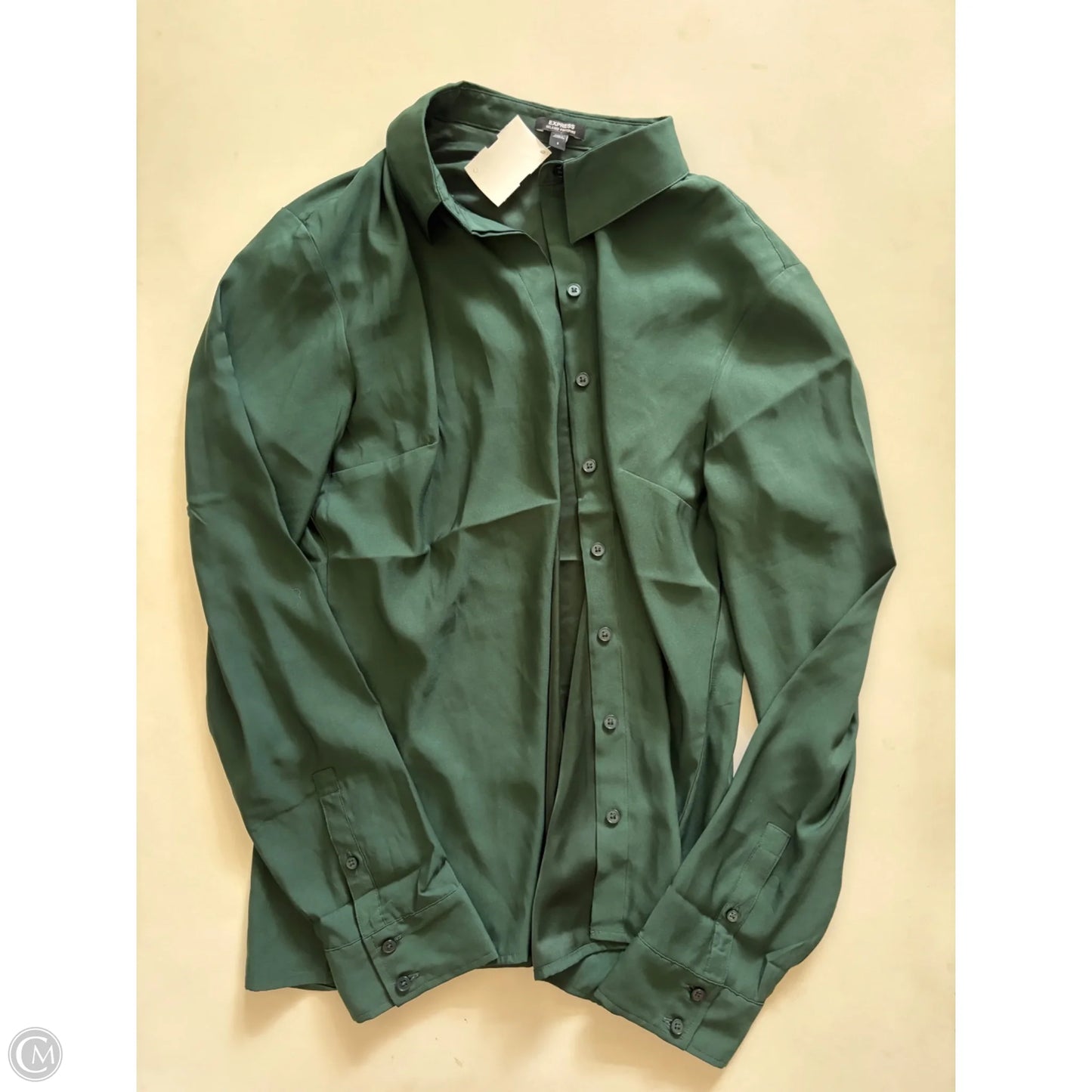 Top Long Sleeve By Express In Green, Size: S