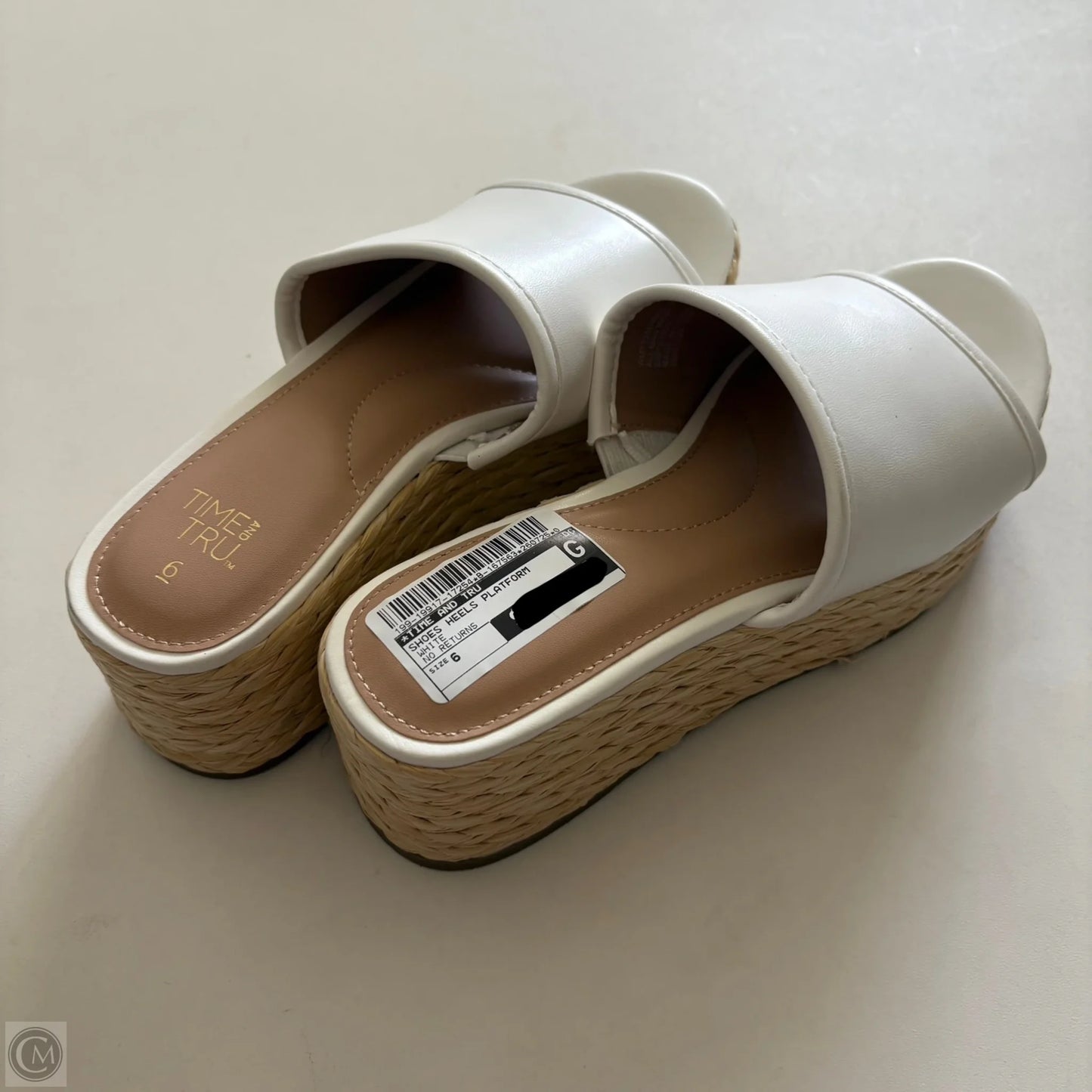 Shoes Heels Platform By Time And Tru In White, Size: 6