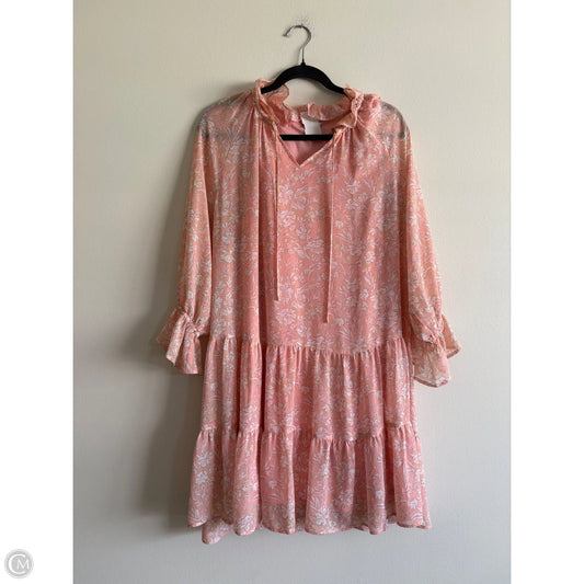 Dress Party Midi By Cato In Peach, Size: L