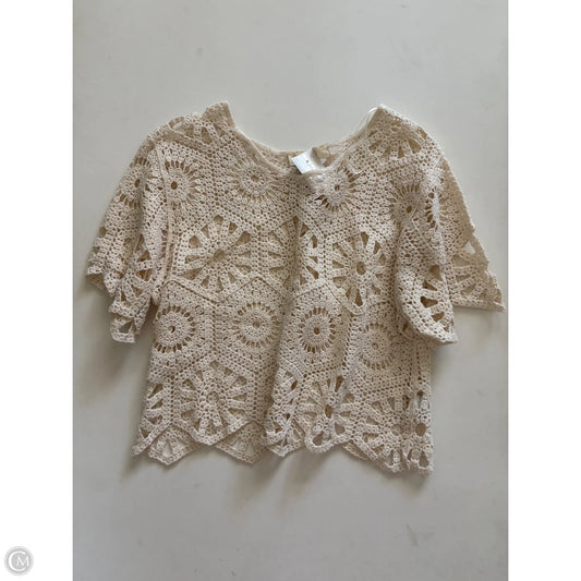 Top Short Sleeve By Rebellion In Cream, Size: S