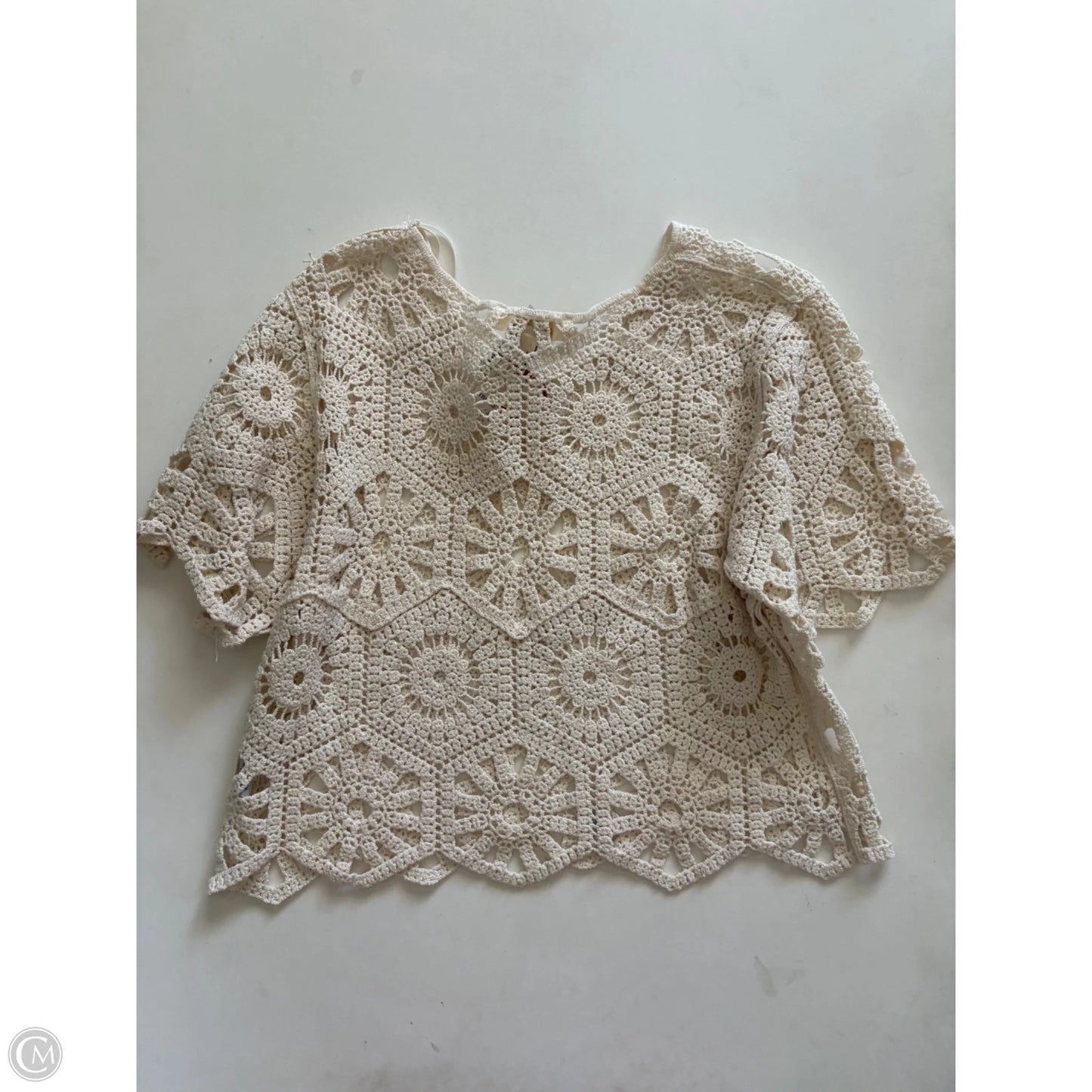 Top Short Sleeve By Rebellion In Cream, Size: S