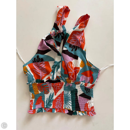 Top Sleeveless By Milk & Honey In Floral Print, Size: M