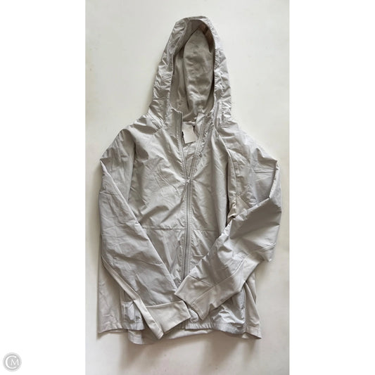 Jacket Windbreaker By Asics In Ivory, Size: L