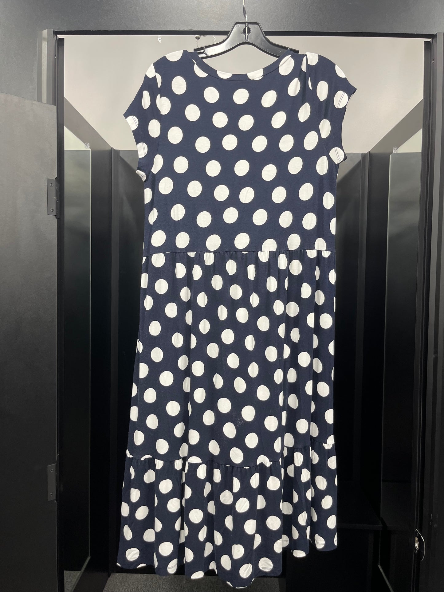 Polkadot Dress Casual Midi Loft, Size Petite   Small