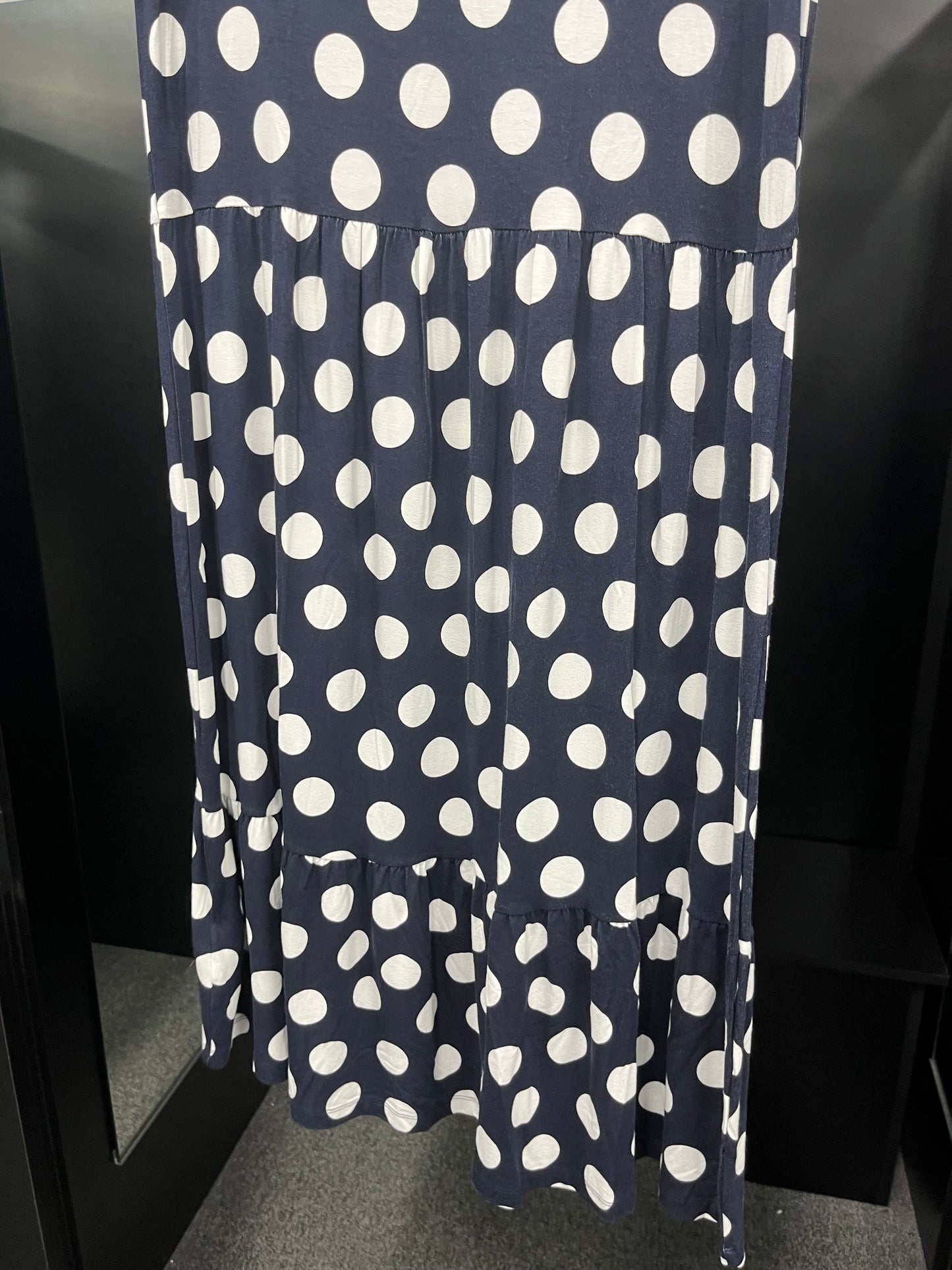 Polkadot Dress Casual Midi Loft, Size Petite   Small