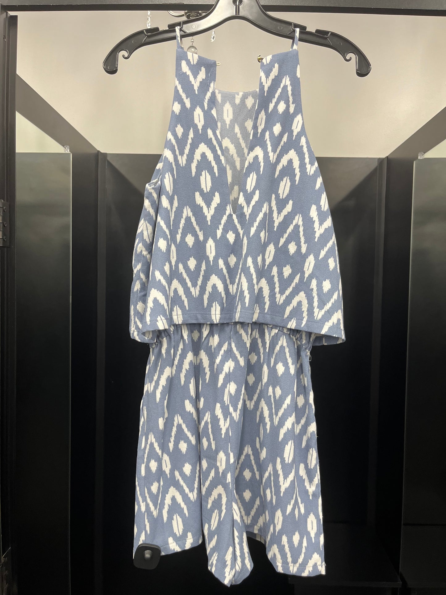 Blue White Romper Mudpie, Size S