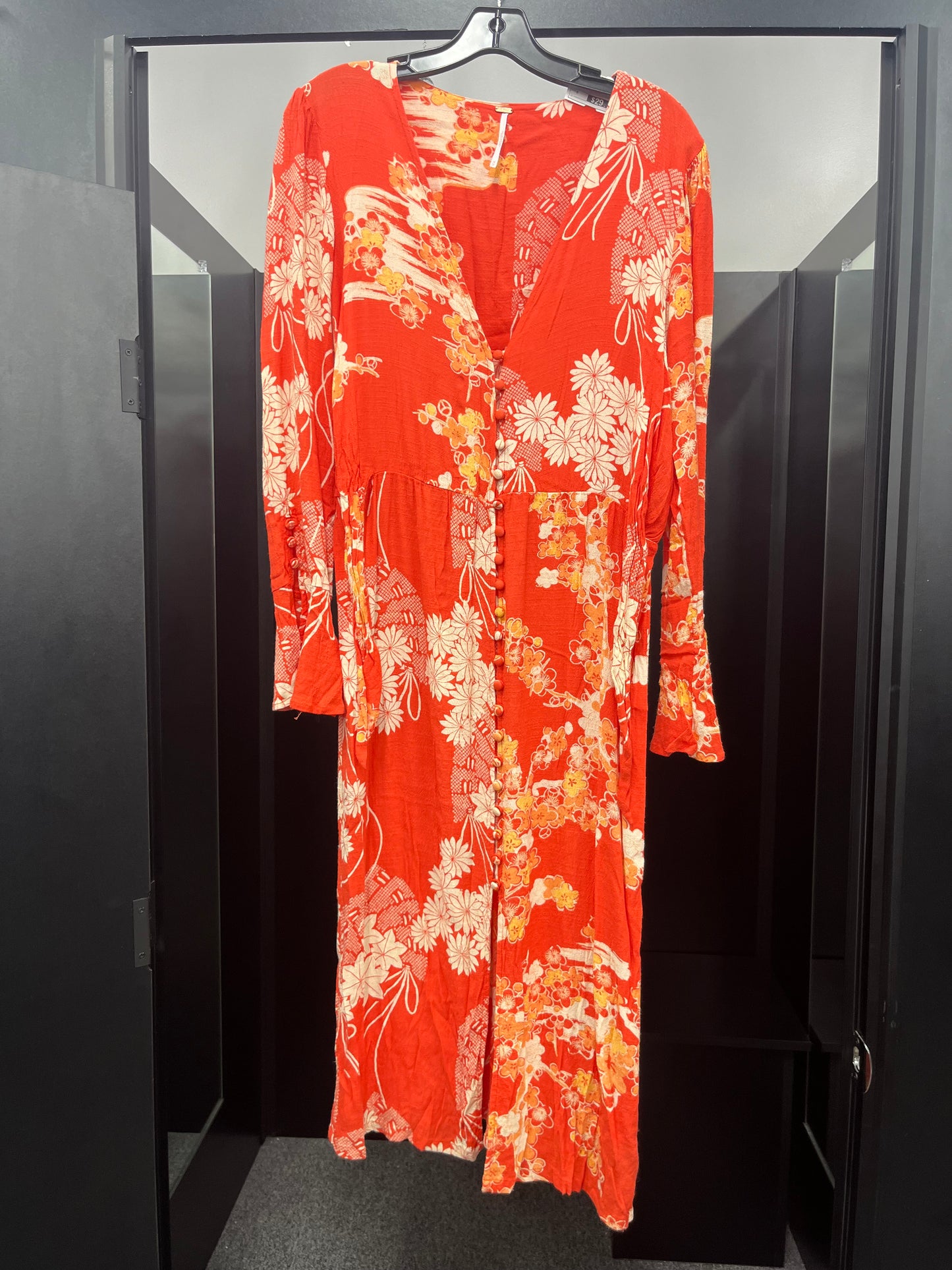 Orange Dress Casual Maxi Free People, Size M