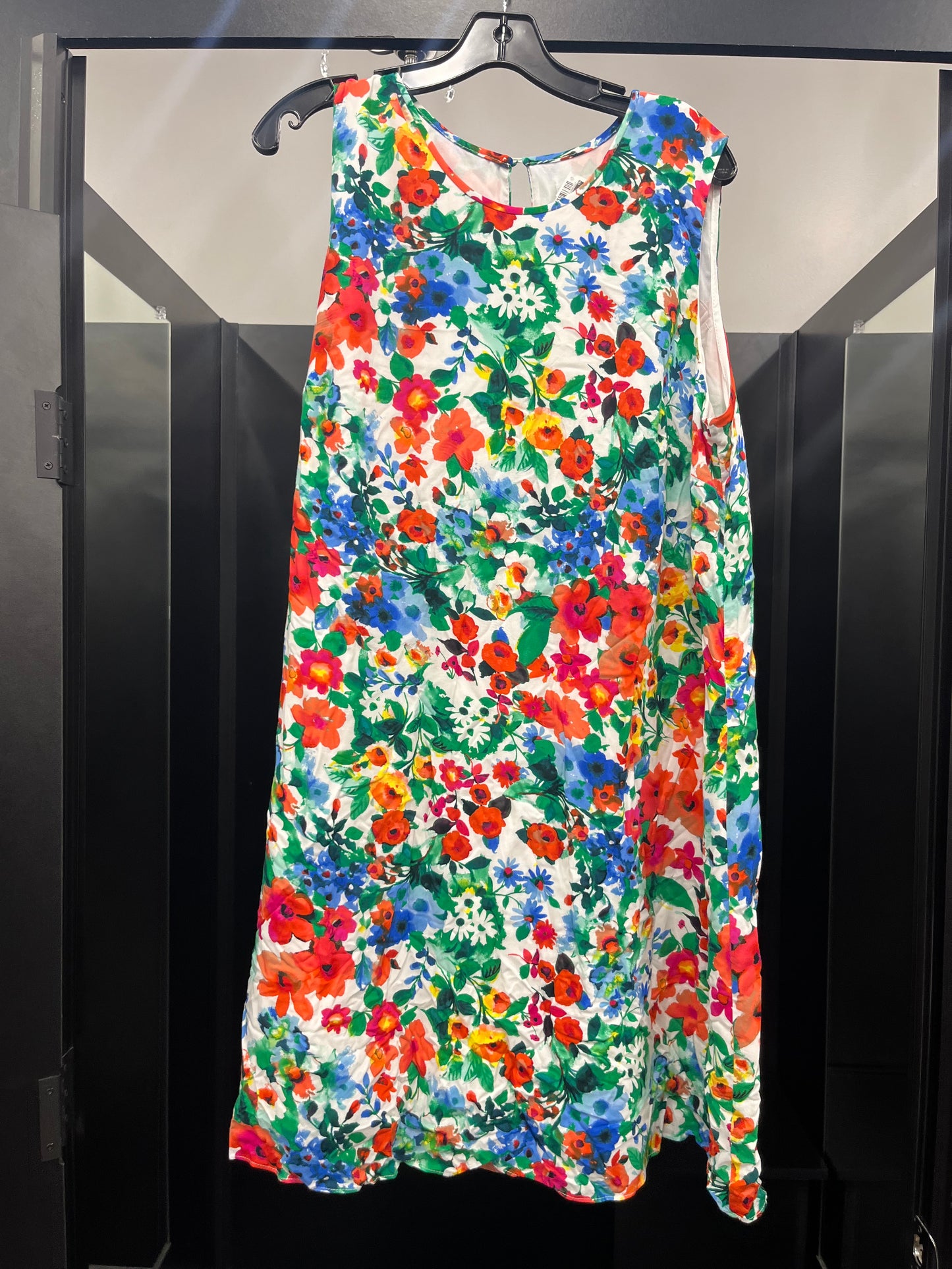 Floral Dress Casual Midi Calvin Klein, Size Xl