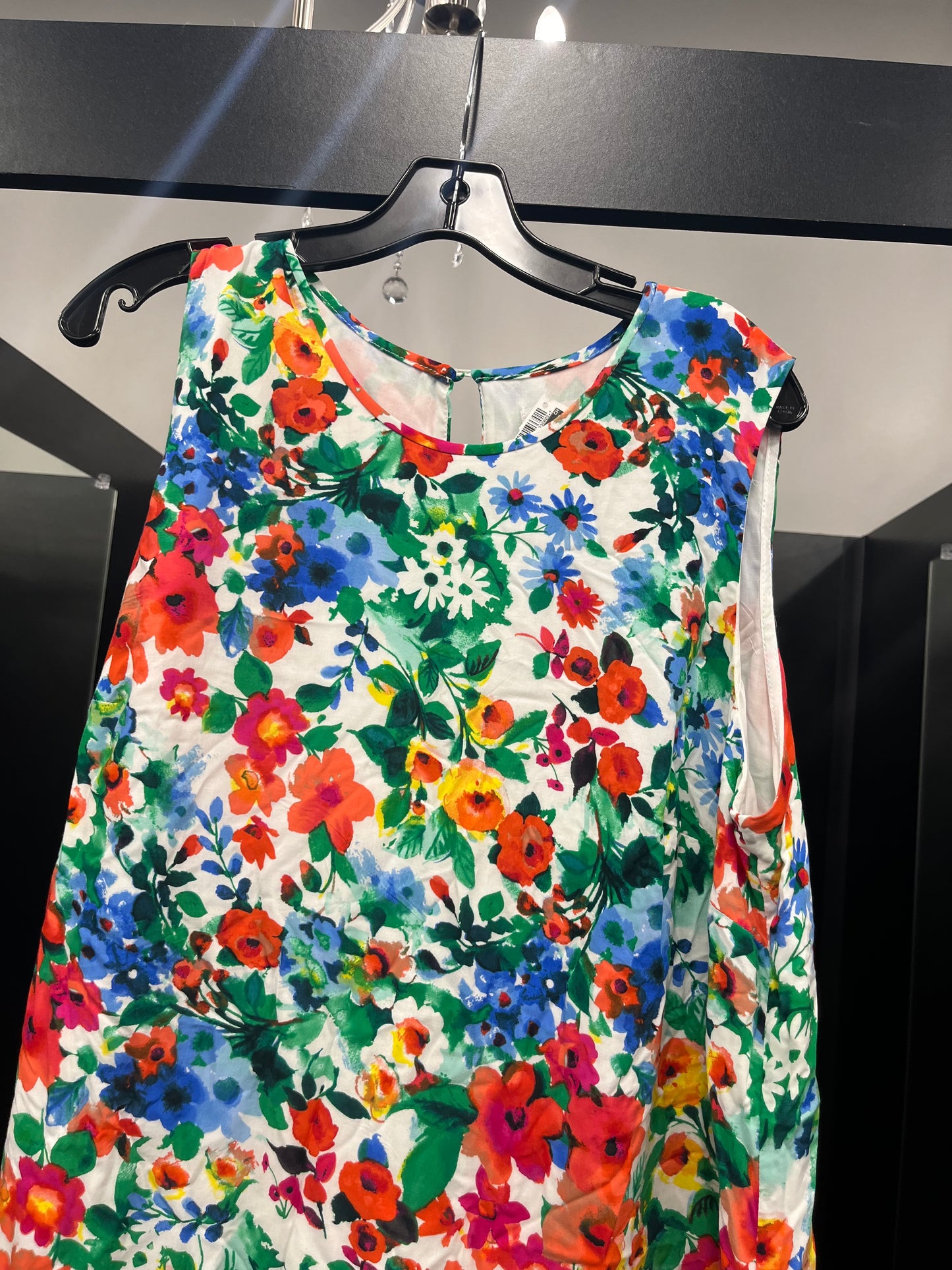 Floral Dress Casual Midi Calvin Klein, Size Xl