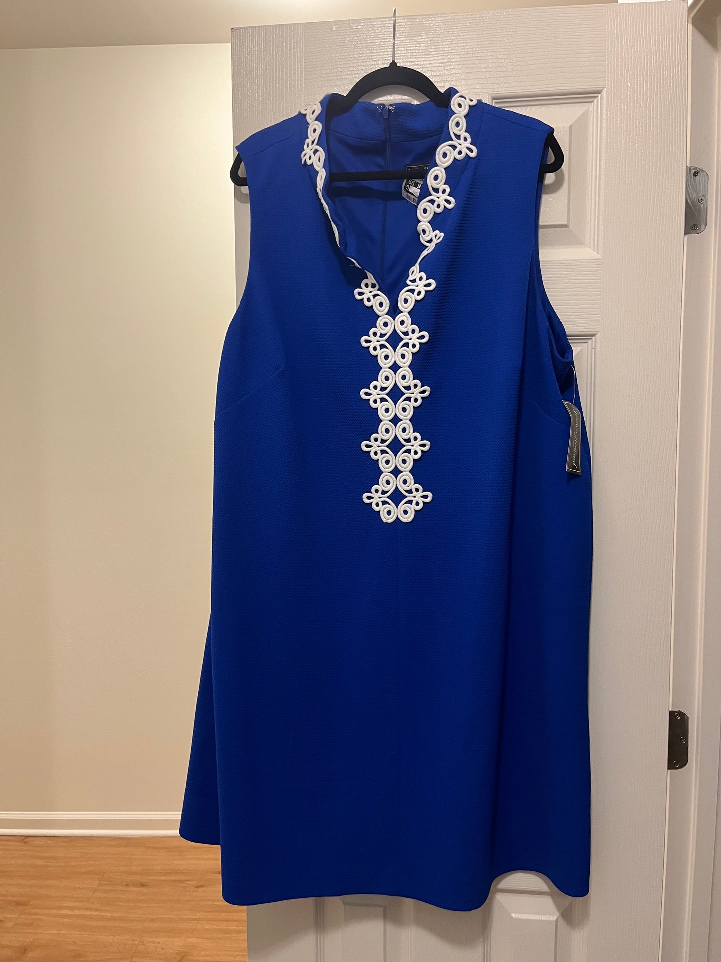 Royal Blue Dress Casual Midi Jessica Howard NWT, Size 24