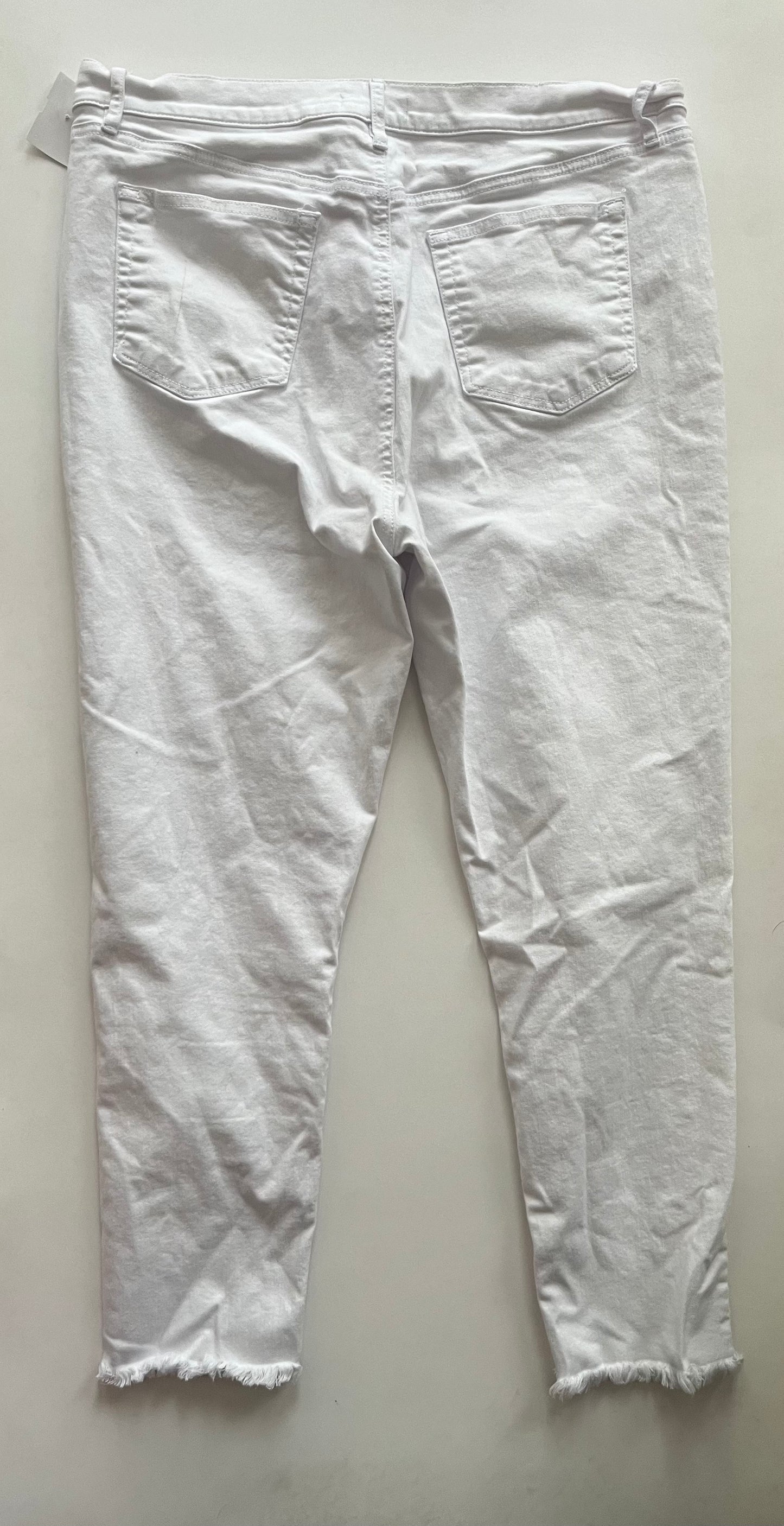 White Pants Ankle Loft, Size 16