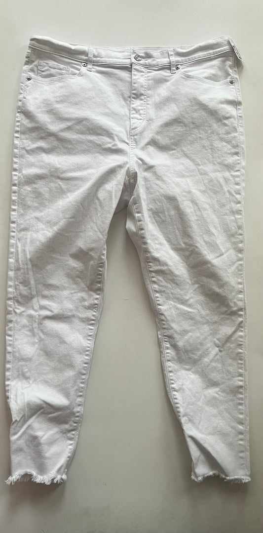 White Pants Ankle Loft, Size 16