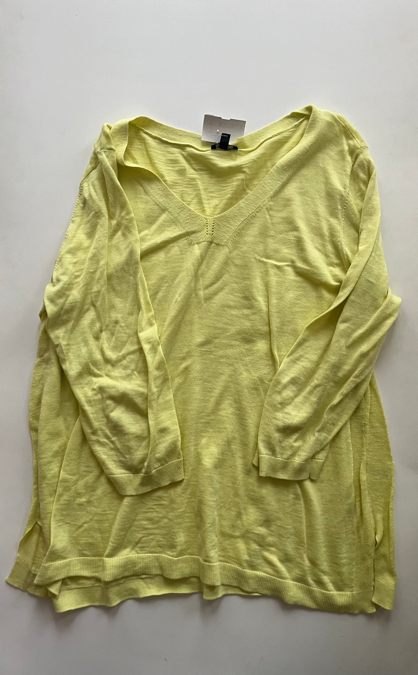 Yellow Top Long Sleeve Talbots, Size Xl