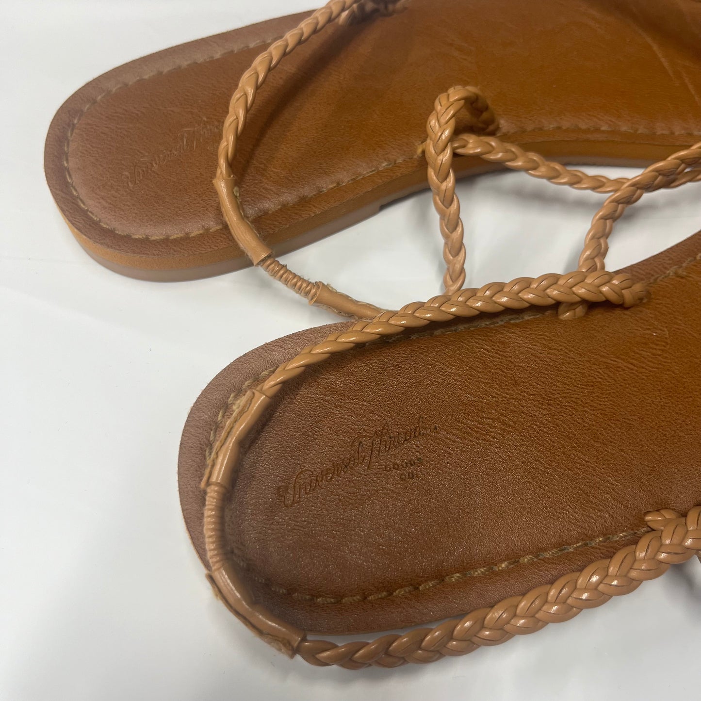 Brown Sandals Flats Universal Thread, Size 11