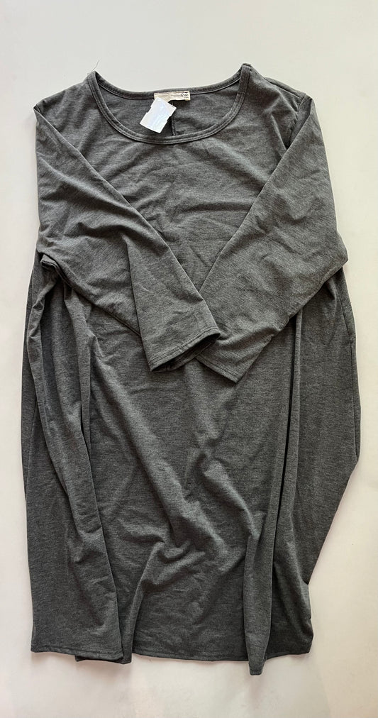 Grey Dress Casual Midi Clothes Mentor, Size 2x