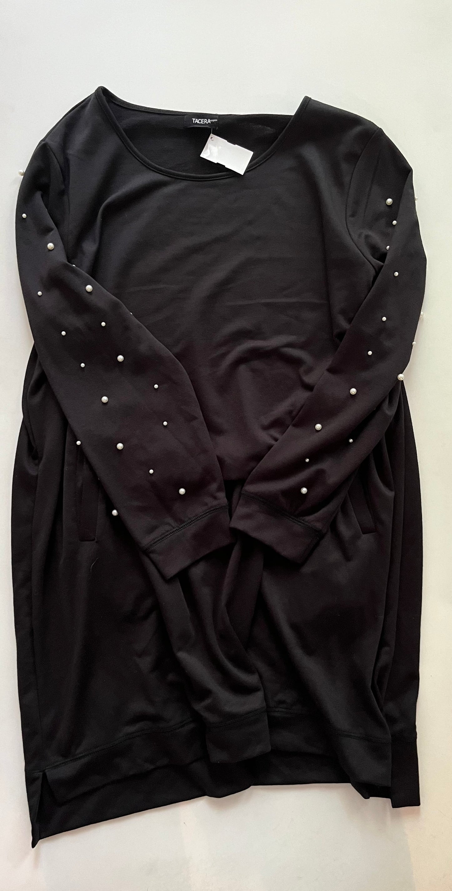 Black Dress Casual Midi Clothes Mentor, Size 2x