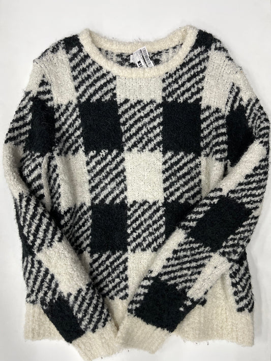 J Crew Soft Knit Scoop Neck Sweater Plaid Size L