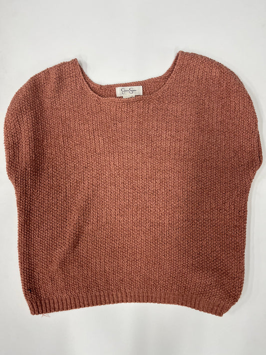 Jessica Simpson Sleeveless Knit Sweater Pink Tan Size M