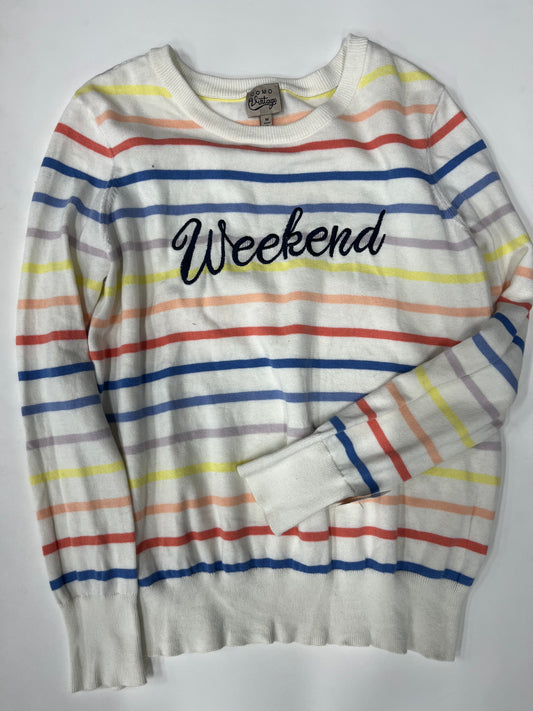 Como Vintage Long Sleeve Knit Sweater Stripe Size M