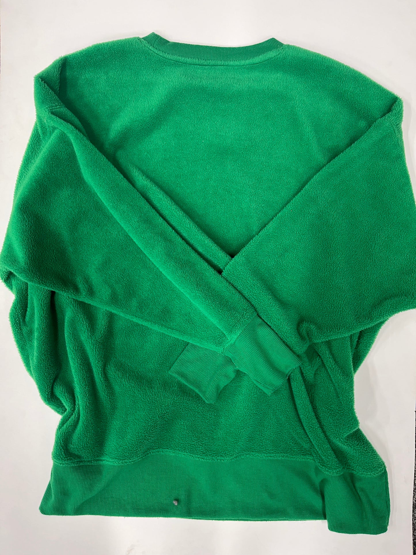 Crown & Ivy Crewneck Fleece Knit Sweater Green Size M