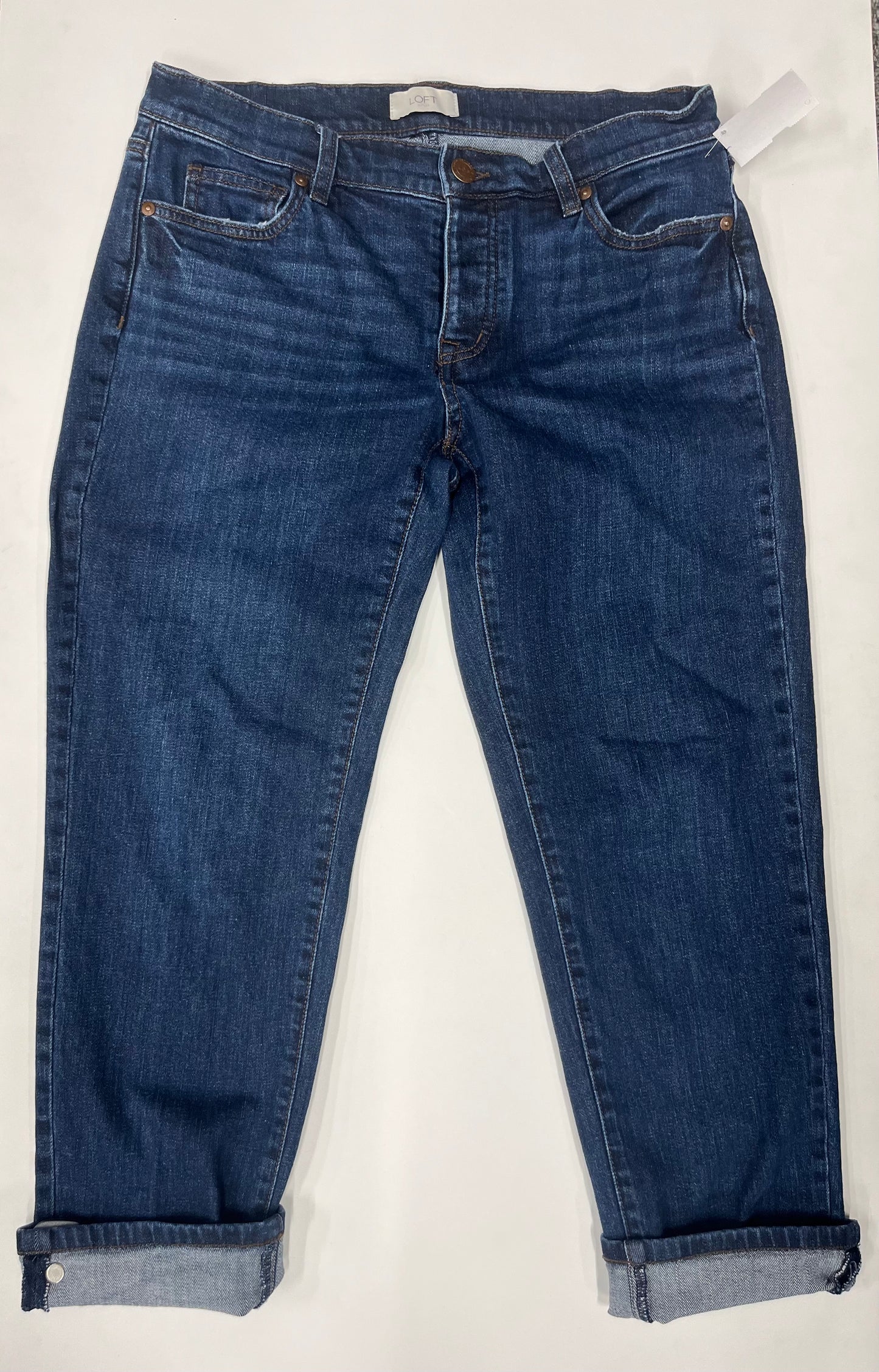 Loft Straight Leg Boyfriend Denim Jeans Blue Size 4