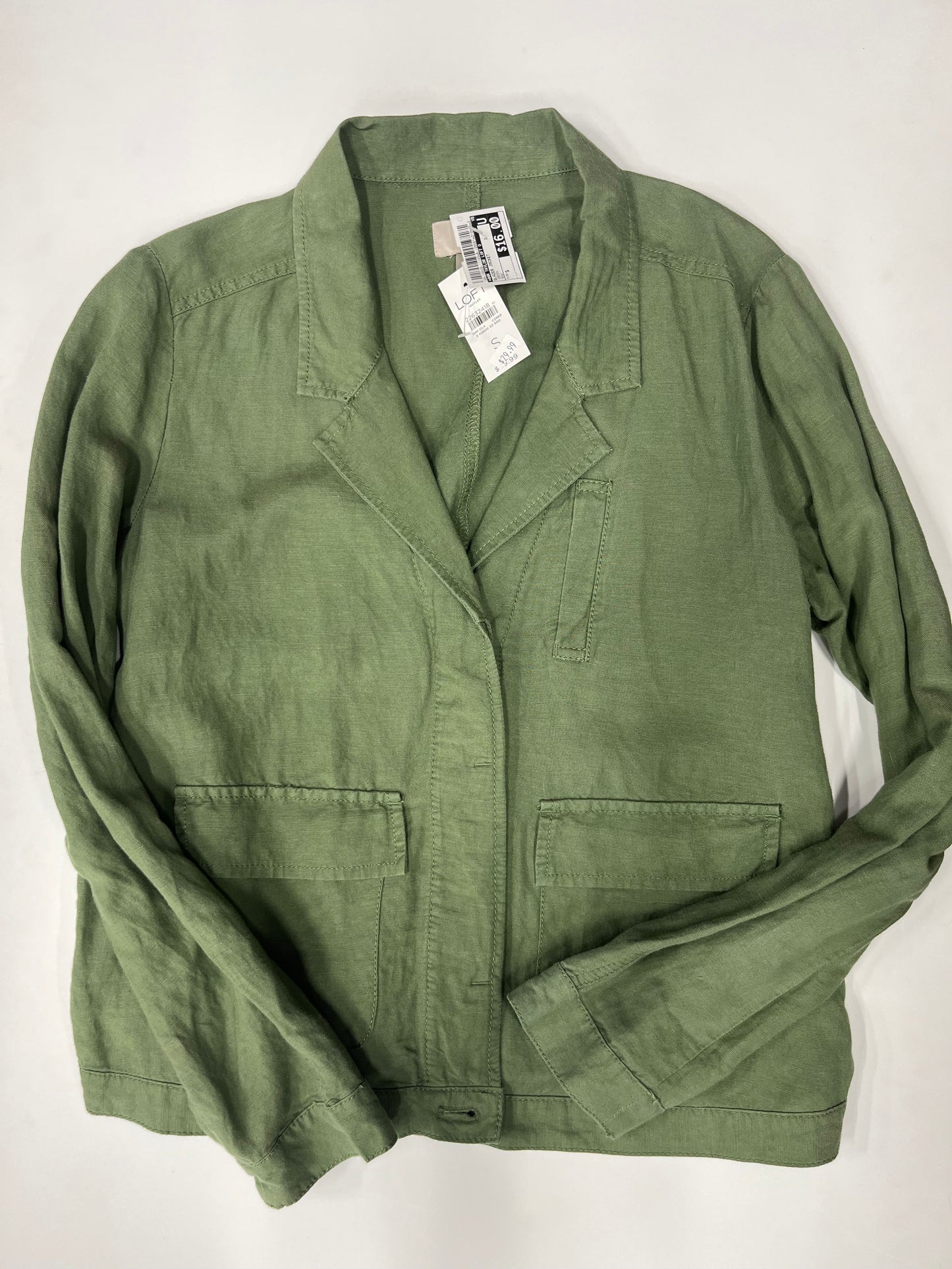 Ann Taylor Loft Front Button Blazer Jacket Green NWT Size S