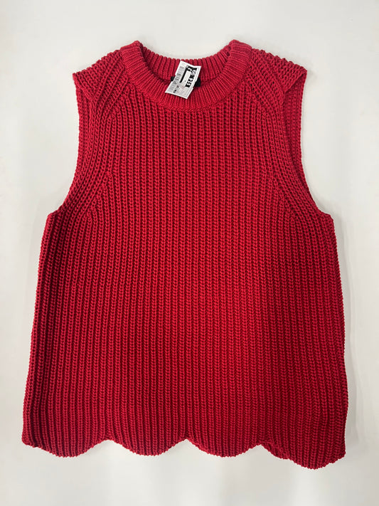 J Crew Cable Knit Sweater Vest Red Size S