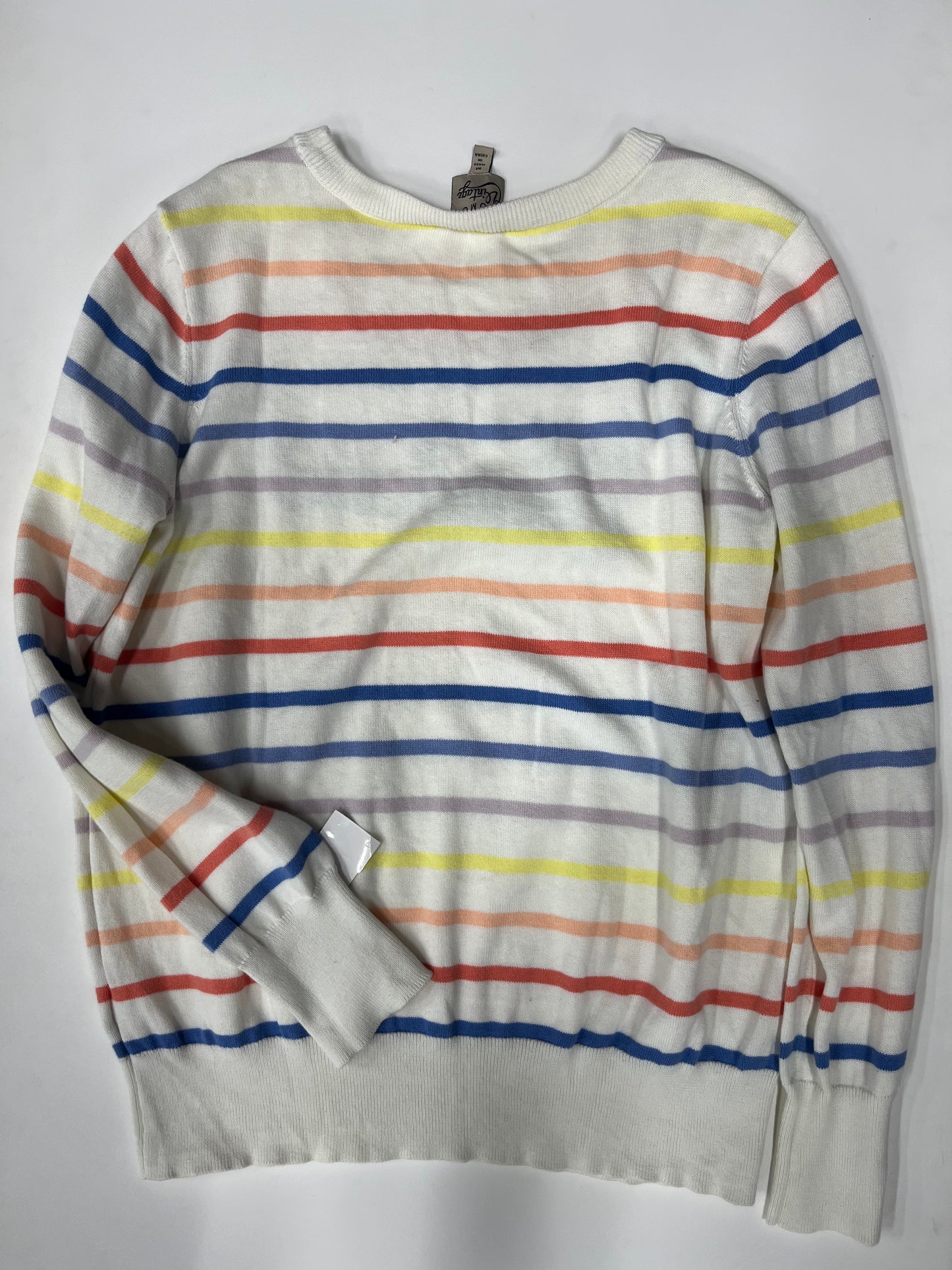 Como Vintage Long Sleeve Knit Sweater Stripe Size M