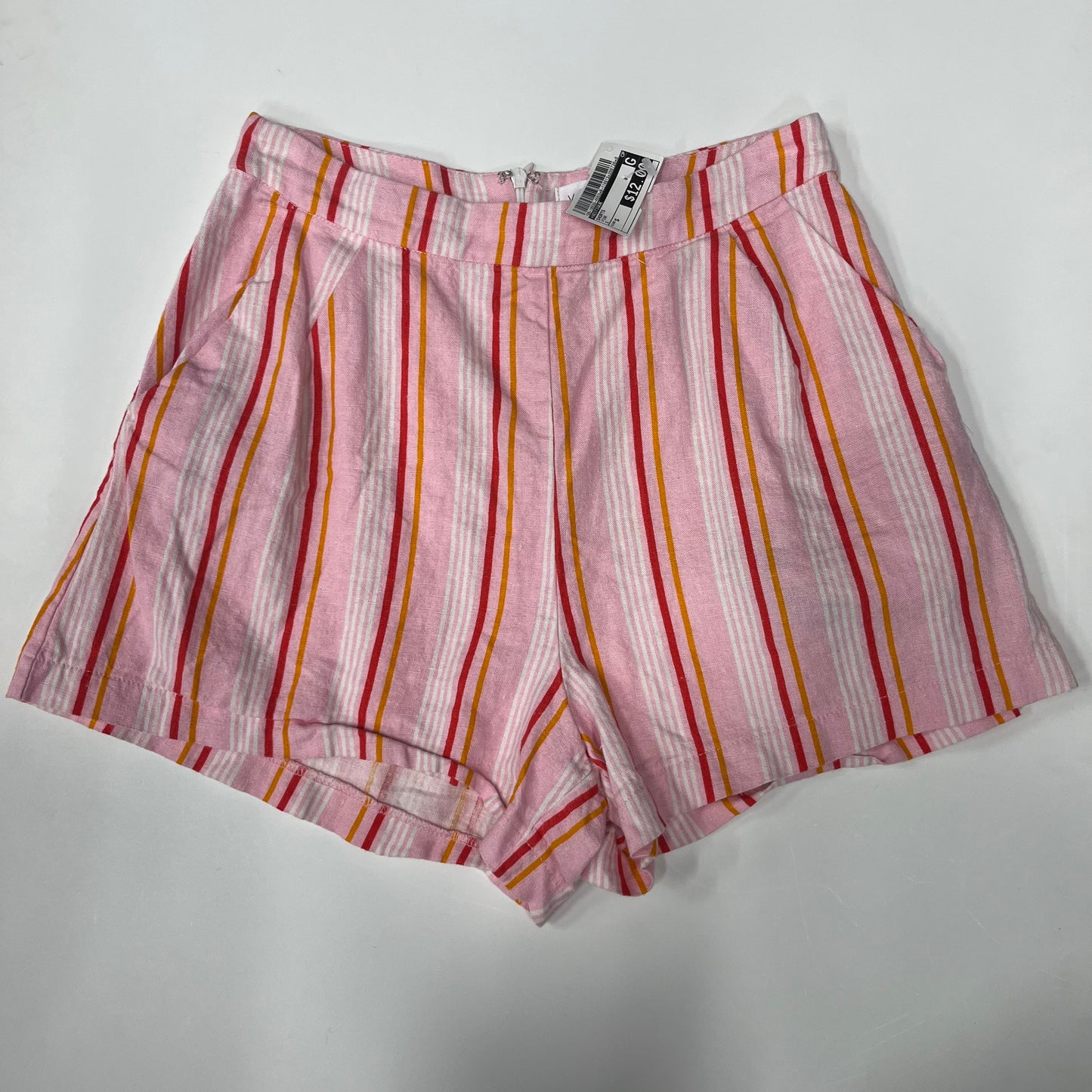 Vestique Pull On Shorts Stripe Pink Size S