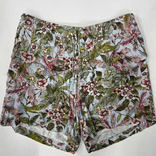 J Jill Pull On Shorts Floral Size 12