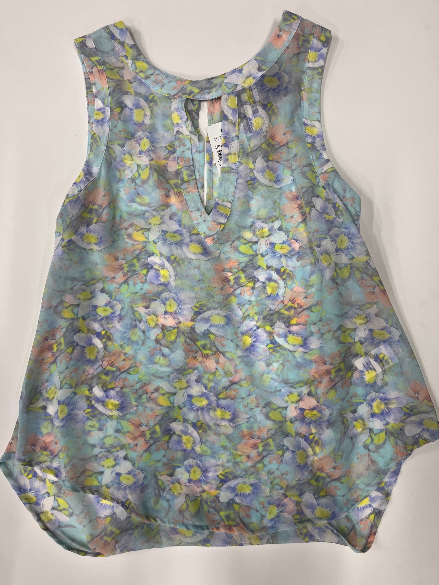 Astr The Label Sheer Sleeveless Blouse Floral NWT Size S