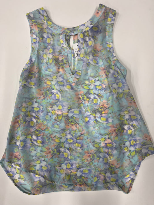 Astr The Label Sheer Sleeveless Blouse Floral NWT Size S