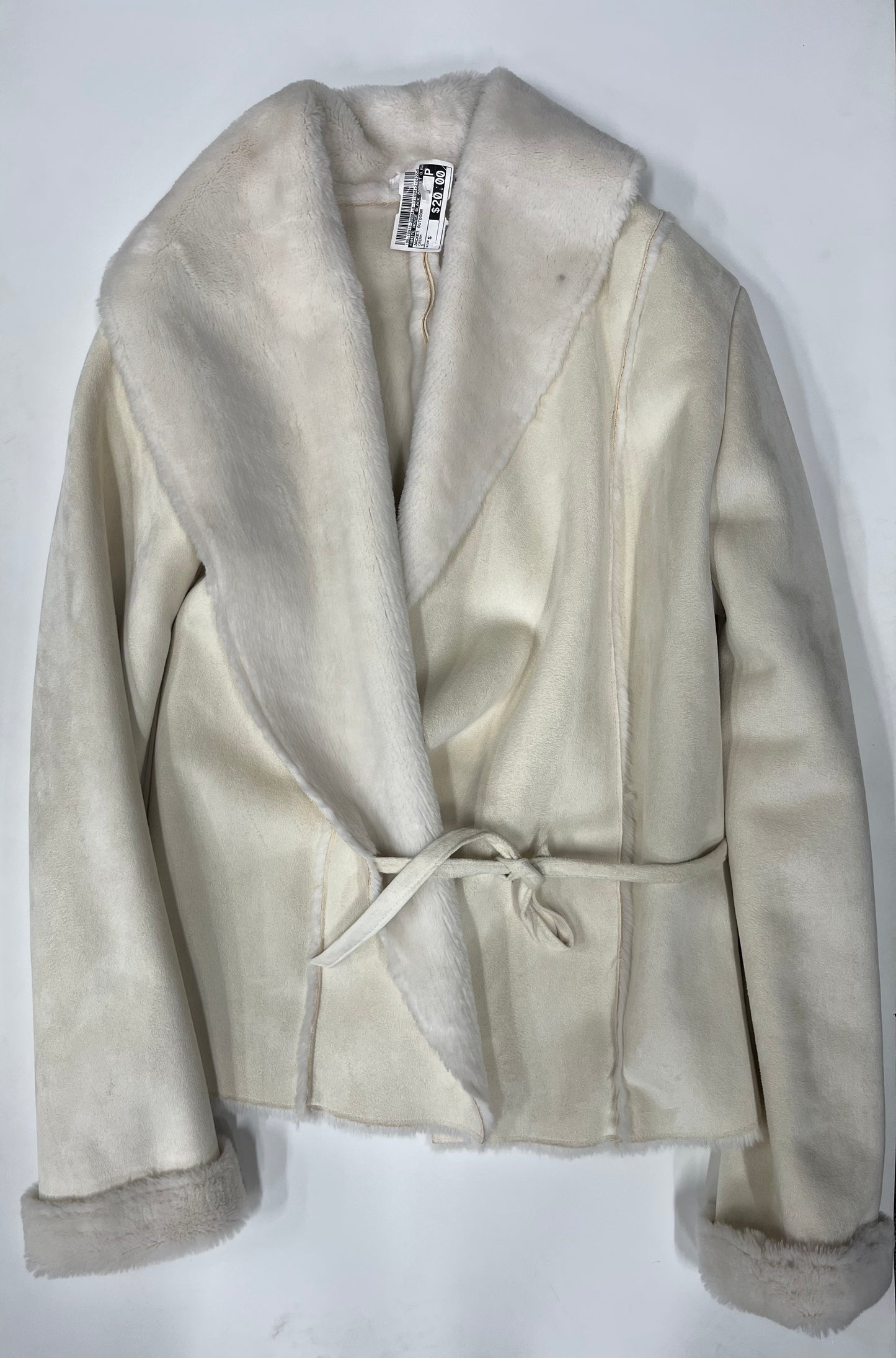 White House Black Market Open Wrap Jacket Cream Size S