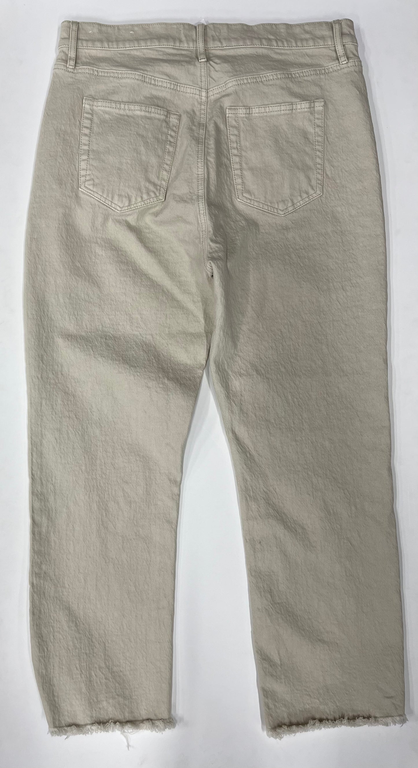 Loft High Waist Straight Crop Denim Jeans Beige Size 30 / 10