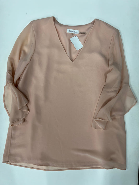 Blouse 3/4 Sleeve By Calvin Klein  Size: Xs