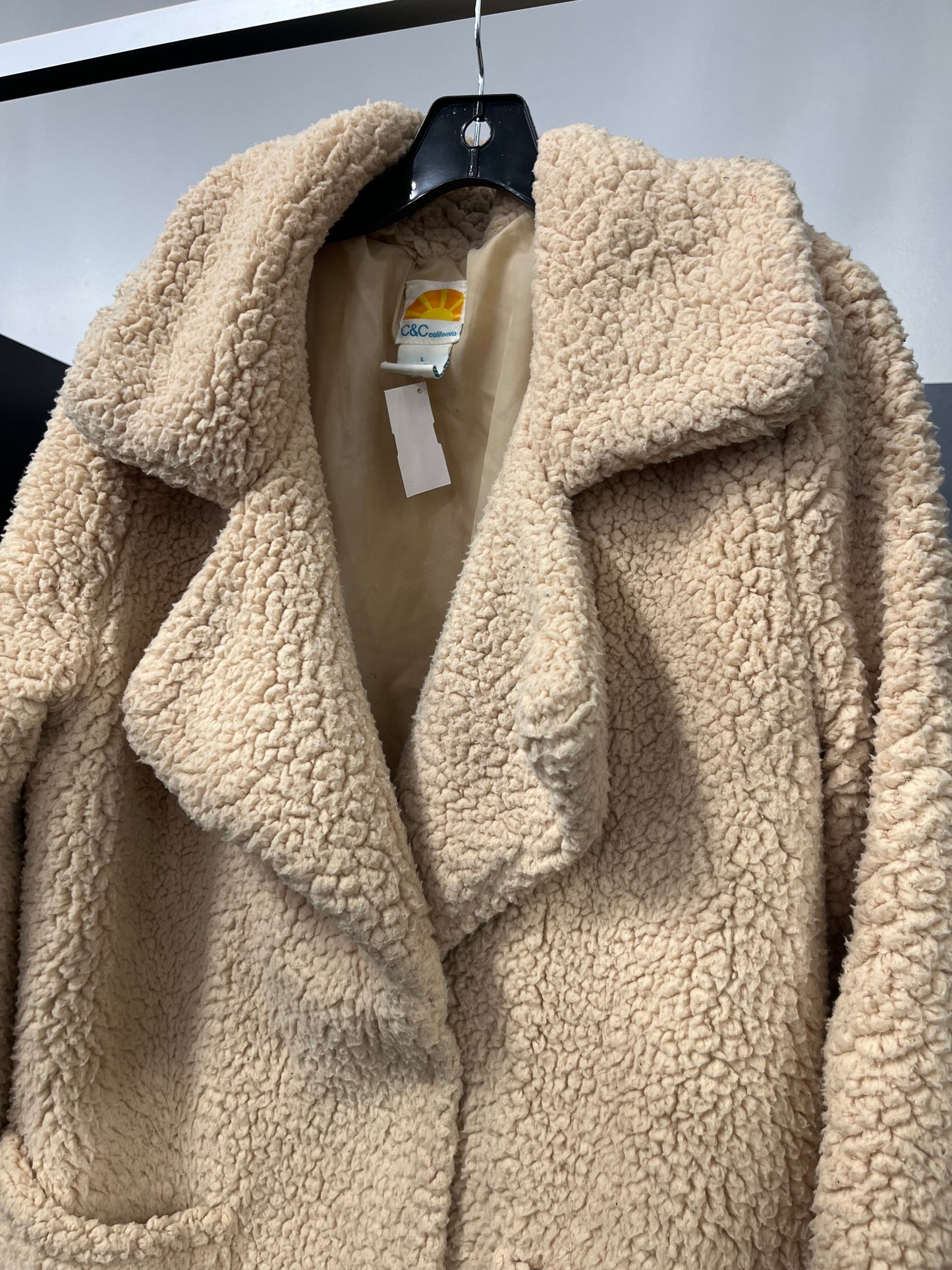 Jacket Faux Fur & Sherpa By C And C  Size: L