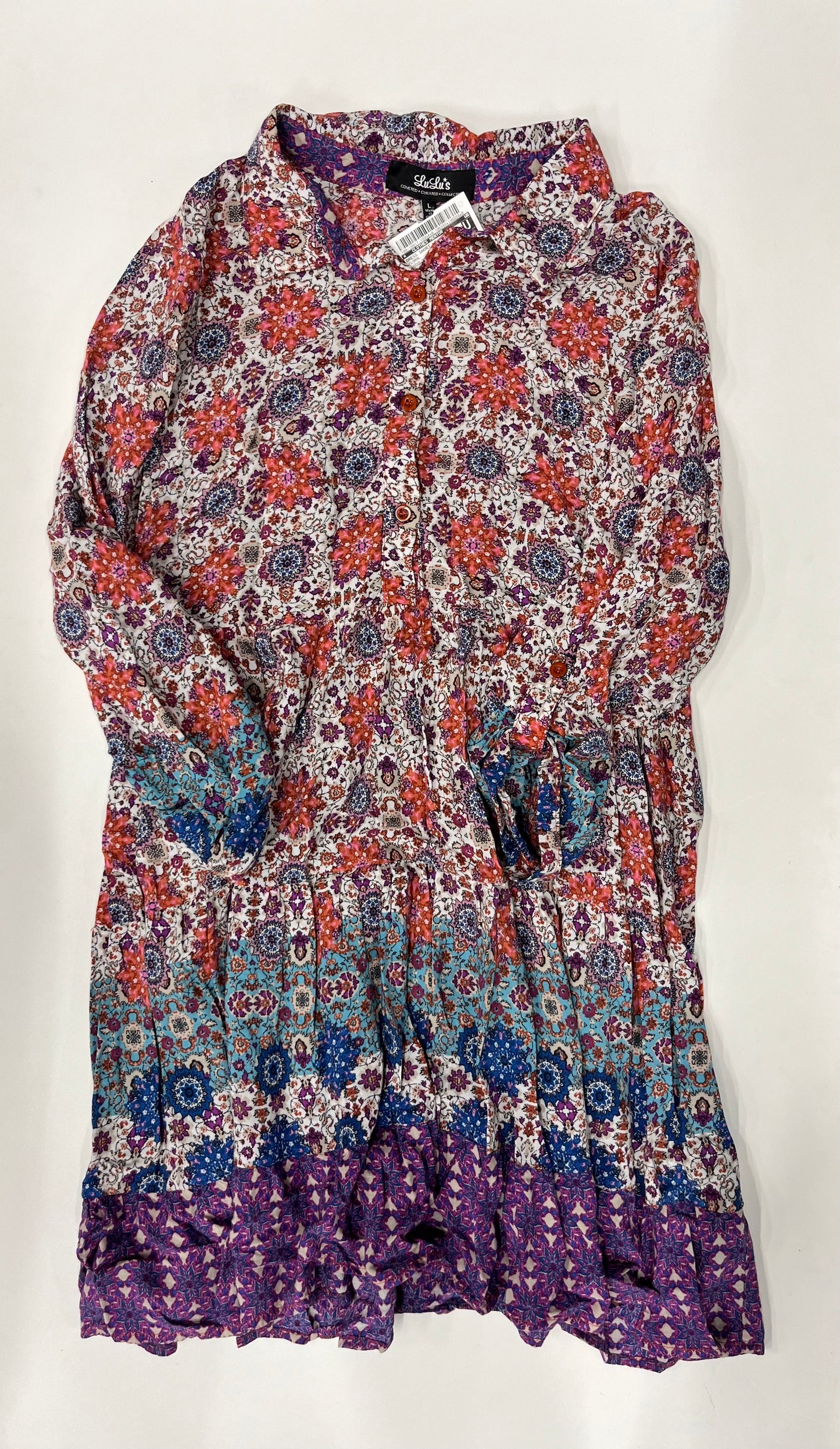 Dress Short Long Sleeve By Lulu’s  Size: L